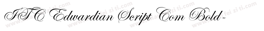 ITC Edwardian Script Com Bold字体转换